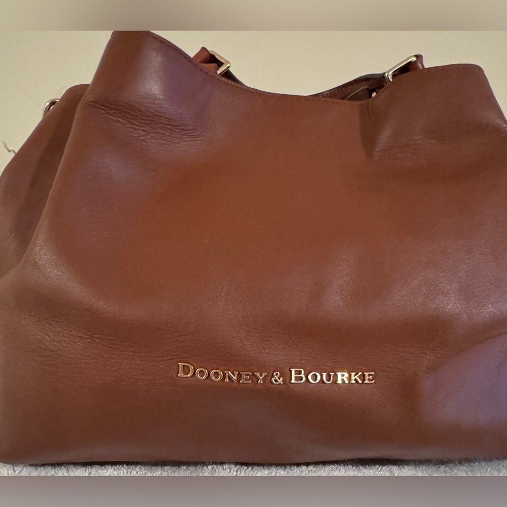 Dooney & Bourke Tan Leather Shoulder Bag large city bag.